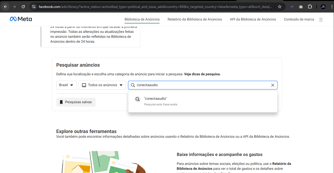 Erro no Meta Ads